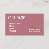 Roos Gold Pink Crochet Chart Visitekaartje (Achterkant)