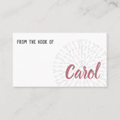 Roos Gold Pink Crochet Chart Visitekaartje (Voorkant)