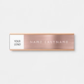 Roos Gold Pink Custom Logo Professional Deurbordje (Voorkant)