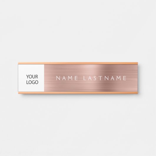 Roos Gold Pink Custom Logo Professional Deurbordje (Voorkant)