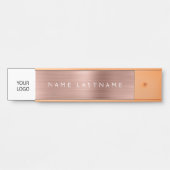 Roos Gold Pink Custom Logo Professional Deurbordje (Voorkant)