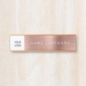 Roos Gold Pink Custom Logo Professional Deurbordje (Voorkant)