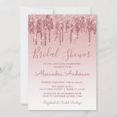 Roos Gold Pink Driving Glitter Vrijgezellenfeest Kaart (Voorkant)