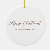 Roos Gold Pink Faux Glitter look Jumping Deer Keramisch Ornament (Achterkant)