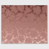 Roos Gold Pink Floral Succulent Pattern Metallic Cadeaupapier (Vlak)