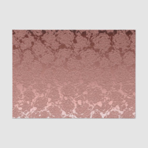 Roos Gold Pink Floral Succulent Pattern Metallic Tissuepapier