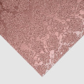 Roos Gold Pink Floral Succulent Pattern Metallic Tissuepapier (Detail)