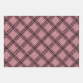 Roos Gold Pink Fun Plaid Patterns Inpakpapier Vel (Voorkant 2)