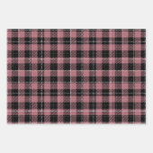 Roos Gold Pink Fun Plaid Patterns Inpakpapier Vel (Voorkant 3)