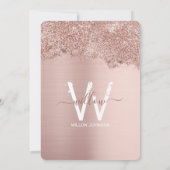 Roos Gold Pink Girly Glitter Elk jaar van de dag Kaart (Achterkant)