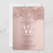 Roos Gold Pink Girly Glitter Elk jaar van de dag Kaart (Voorkant)