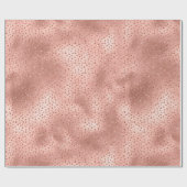 Roos Gold Pink Glam Glitter Stippen Cadeaupapier (Vlak)