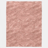 Roos Gold Pink Glam Glitter Zebra afdrukken      Fleece Deken (Voorkant)