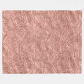 Roos Gold Pink Glam Glitter Zebra afdrukken      Fleece Deken (Voorkant (Horizontaal))
