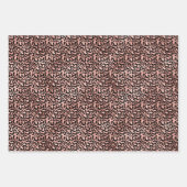 Roos Gold Pink Glam Glitter Zebra afdrukken Inpakpapier Vel (Voorkant 3)