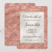 Roos Gold Pink Glam Glitter Zebra afdrukken Kaart (Voorkant / Achterkant)