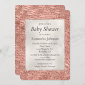 Roos Gold Pink Glam Glitter Zebra afdrukken Kaart (Voorkant / Achterkant)