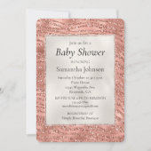 Roos Gold Pink Glam Glitter Zebra afdrukken Kaart (Voorkant)