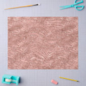 Roos Gold Pink Glam Glitter Zebra afdrukken  Tissuepapier (Craft)