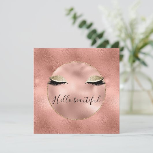 Roos Gold Pink Glam Glitzy Black Eyelashes (Staand voorkant)