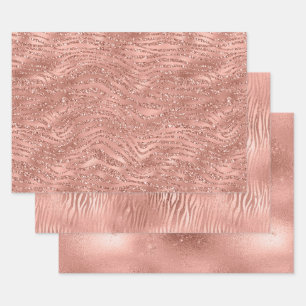 Roos Gold Pink Glam Inpakpapier Vel