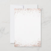 Roos Gold Pink Glam Modern Chic Weddenschap Hartel Kaart (Achterkant)