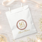 Roos Gold Pink Glitter Aangepast tijdperk 16e verj Bedankzakje (Geknipt)