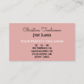 Roos Gold Pink Glitter Beauty Professional Modern Visitekaartje (Achterkant)