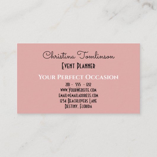 Roos Gold Pink Glitter Beauty Professional Modern Visitekaartje (Achterkant)