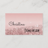Roos Gold Pink Glitter Beauty Professional Modern Visitekaartje (Voorkant)