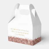 Roos Gold Pink Glitter Confetti Birthday Mitzvah Bedankdoosjes (Achterkant)