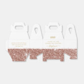 Roos Gold Pink Glitter Confetti Birthday Mitzvah Bedankdoosjes (Uitgevouwen)