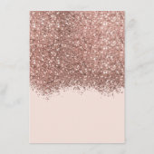 Roos Gold Pink Glitter Confetti Weddenschap - Gege Informatiekaartje (Achterkant)