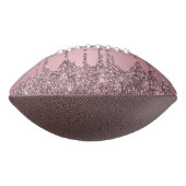 Roos Gold Pink Glitter Drift Sparkle Monogram Name American Football (Gedraaid 90)