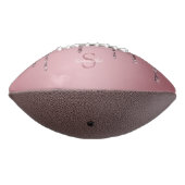 Roos Gold Pink Glitter Drift Sparkle Monogram Name American Football (Gedraaid 270)