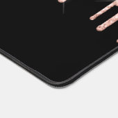 Roos Gold Pink Glitter Drip Monogram Naam Bureaumat (Hoek)