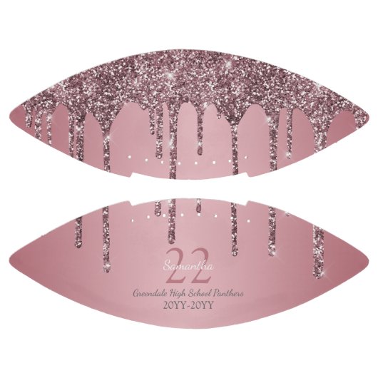 Roos Gold Pink Glitter Drivers Naam Team Nummer Ja American Football (Panelen)