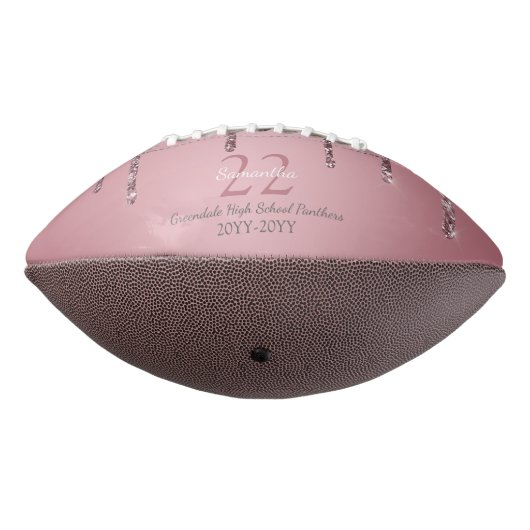 Roos Gold Pink Glitter Drivers Naam Team Nummer Ja American Football (Gedraaid 270)
