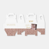 Roos Gold Pink Glitter Foto Birthday Bedankdoosjes (Uitgevouwen)