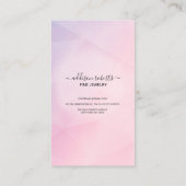 Roos Gold Pink Glitter Jewelry Care Business Ca Visitekaartje (Achterkant)