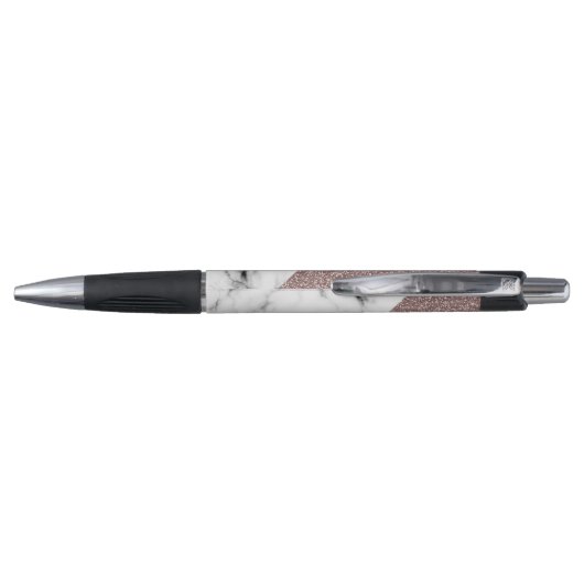 Roos Gold Pink Glitter Marble Geometric Cut Pen (Achterkant)