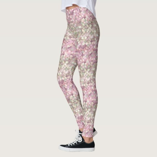 Roos Gold Pink Glitter Mermaid Leggings (Links)