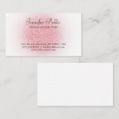 Roos Gold Pink Glitter Moderne Elegant Sjabloon Visitekaartje (Voorkant / Achterkant)