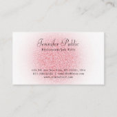 Roos Gold Pink Glitter Moderne Elegant Sjabloon Visitekaartje (Voorkant)