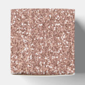Roos Gold Pink Glitter Moderne Elke zondag Bedankdoosjes (Bovenkant)