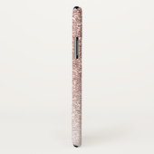 Roos Gold Pink Glitter Monogram Script Name Case-Mate iPhone Case (Achterkant / rechts)