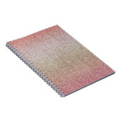 Roos Gold Pink Glitter Notitieboek (Rechterzijde)
