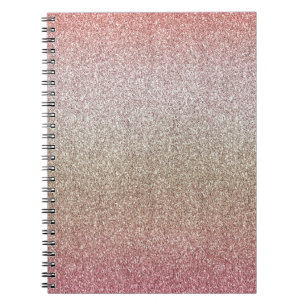 Roos Gold Pink Glitter Notitieboek