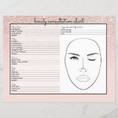 Roos Gold Pink Glitter Ombre Beauty Consulting (Voorkant)