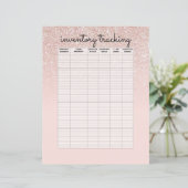 Roos Gold Pink Glitter Ombre Business Inventory (Staand voorkant)